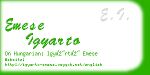 emese igyarto business card